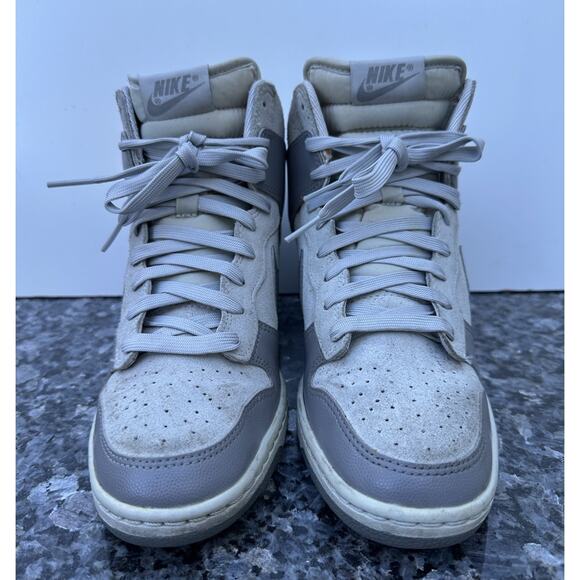 Nike Dunk Sky Hi Women's US Size 7 (528899-005) Gray Hidden Wedge Heel Shoes - Picture 2 of 12
